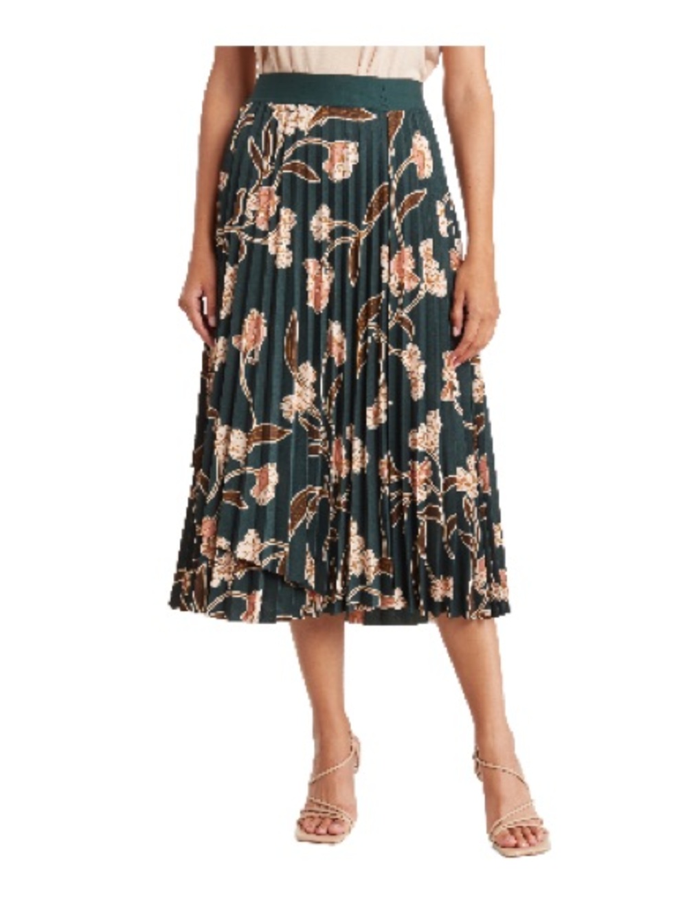 DR2 by Daniel Rainn Floral Pleated Tiered Skirt